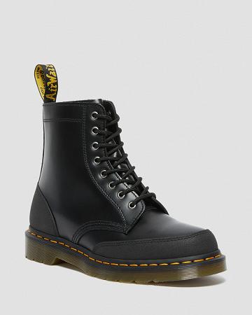 Botas con Cordones Dr Martens 1460 Guard Panel Cuero Hombre Negros | MX 295RVD